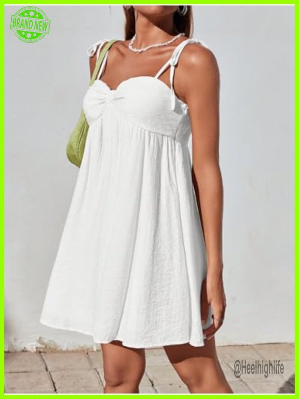 Flowy Mini Slip Dress Spaghetti Strap Casual Summer Dress - Picture 2 of 5